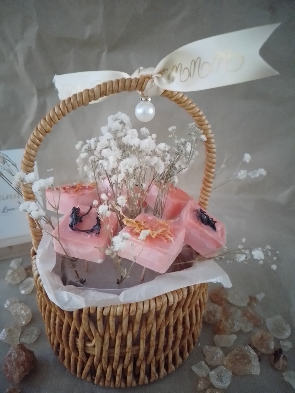 Waxmelt Boeket met gedroogde Hibiscus & Goudsbloem