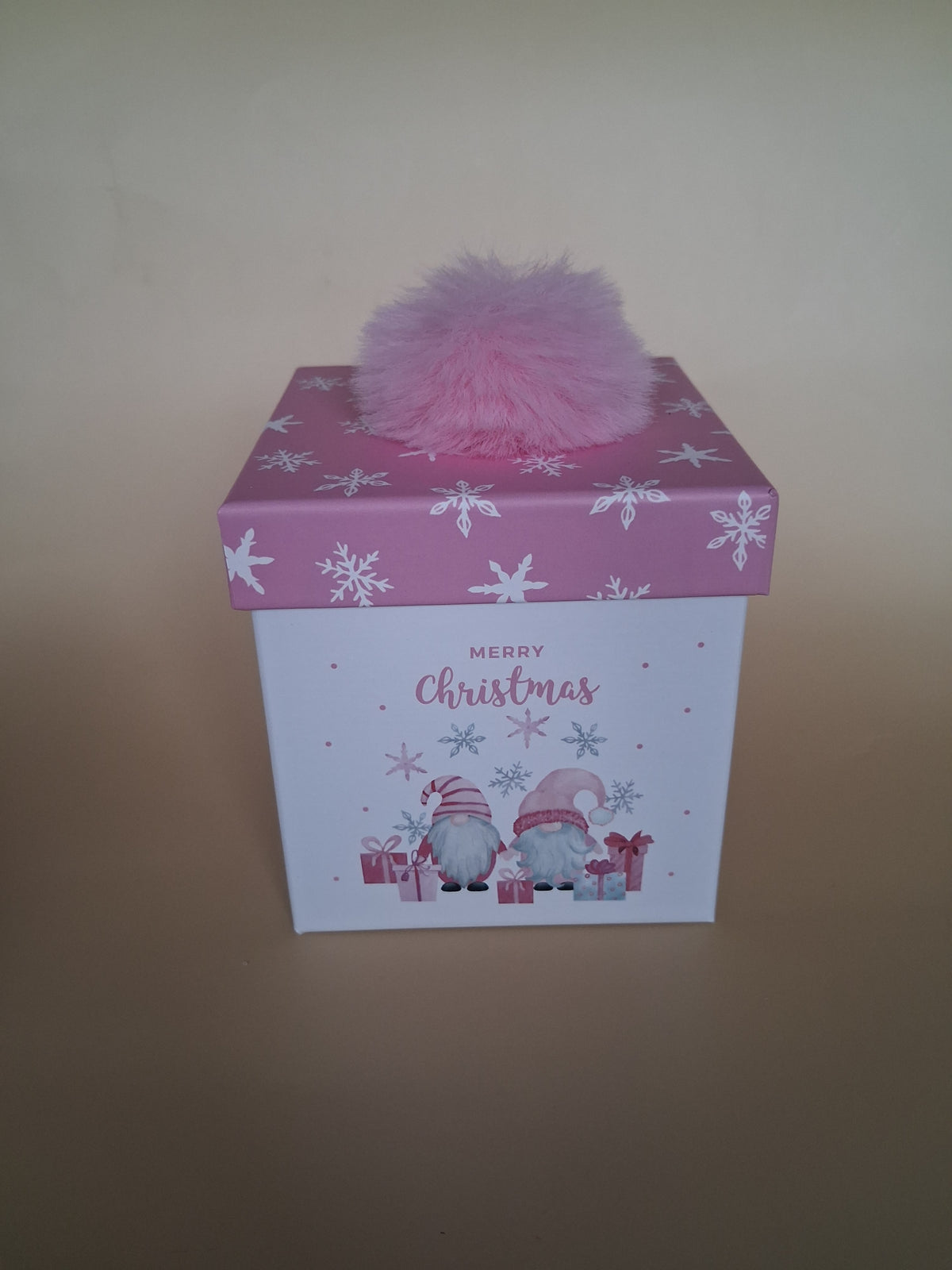 Roze Fluffy Xmass Geschenkverpakking
