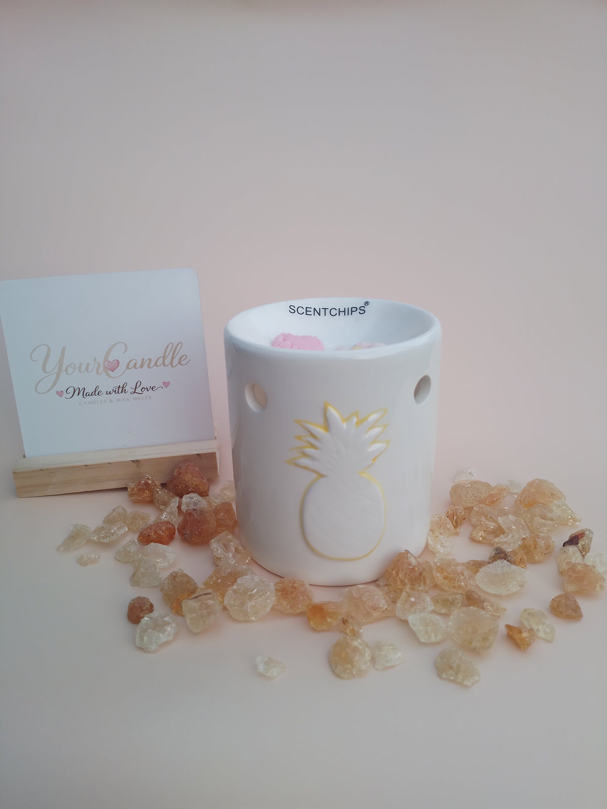 Witte Waxmelt Brander Ananas - Keramiek Design | YourCandle